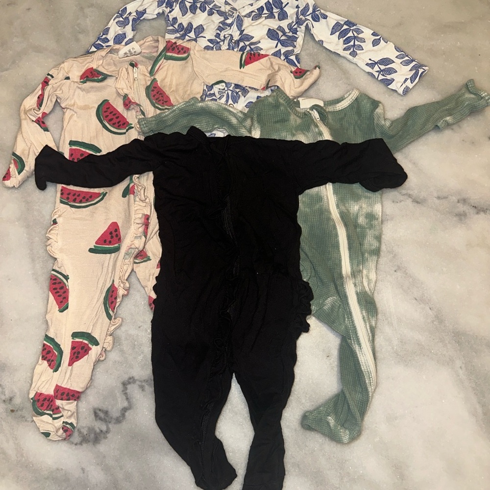 Spearmint Love Onesies- 4 pieces- 3-6m